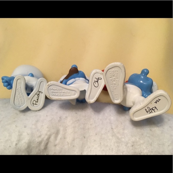 SMURF figures, Hefty, Panicky, Chef, McDonalds toys happy meal prize kids 2011 - Picture 8 of 8